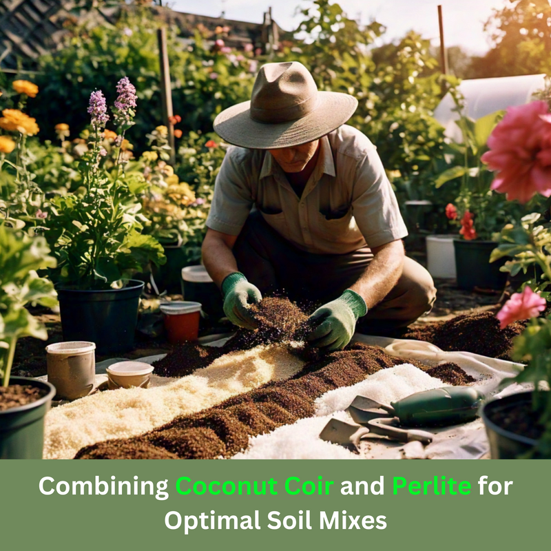 Gardener in backyard garden Combining Coconut Coir and Perlite for Optimal Soil Mixes