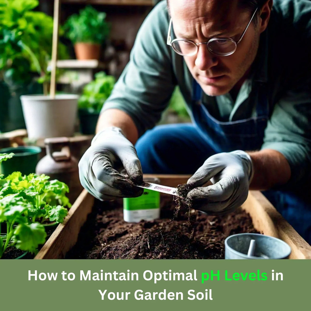 Close up of person Maintaining Optimal pH Levels in Garden Soil