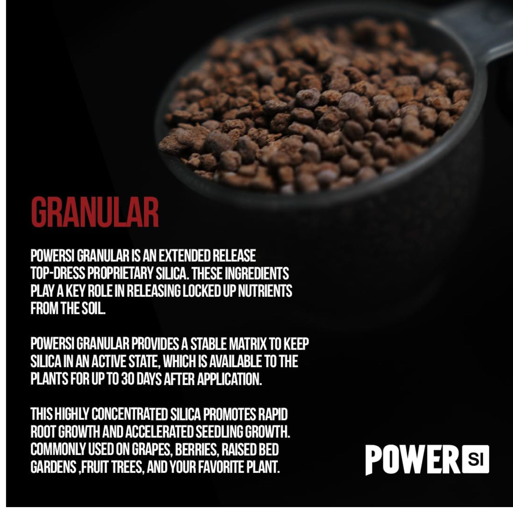 Power Si Granular Dry Plant Fertilizer with Extended-Release Silica 0.9-0.8-0.8