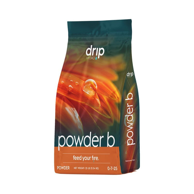 Drip Hydro 25 lb. (11.34 kg) Powder B Balanced PK Formula Fruiting & Flowering Plants Dry Plant Fertilizer 0-7-25
