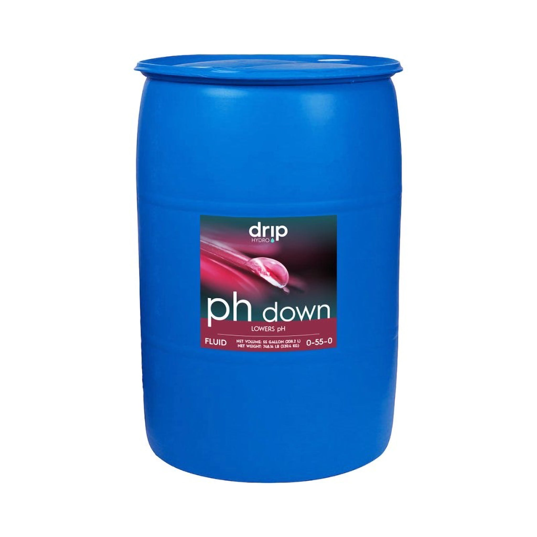 Drip Hydro pH Down 55% pH Buffer Hydroponic Nutrient Solution, 0-55-0