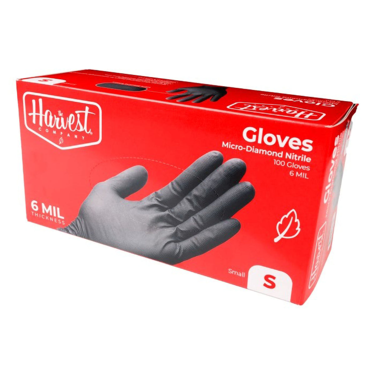 The Harvest Company 6 mil Heavy-Duty Micro Diamond Texture Nitrile Cleaning Gloves in Black 100-Count