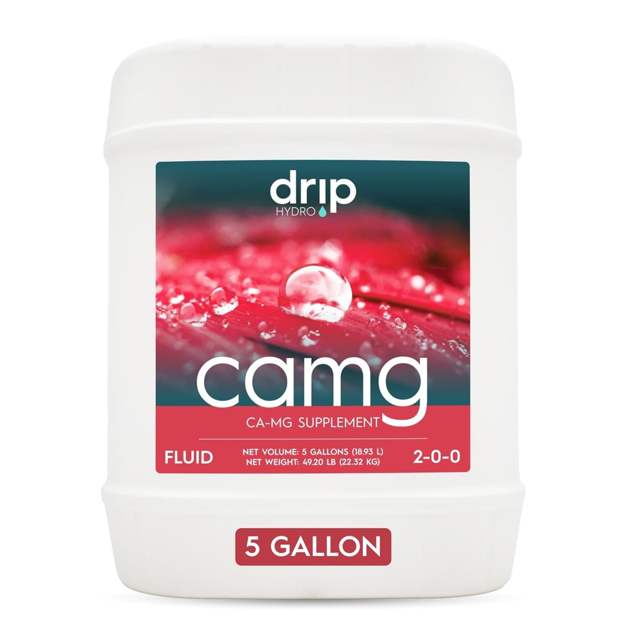 Drip Hydro CaMg Calcium & Magnesium Supplement Liquid Plant Fertilizer Fruiting & Flowering Plants 2-0-0