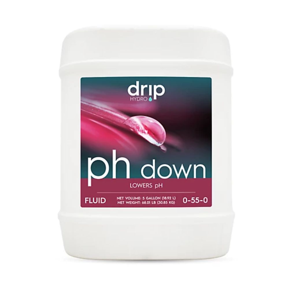 Drip Hydro pH Down 55% pH Buffer Hydroponic Nutrient Solution, 0-55-0