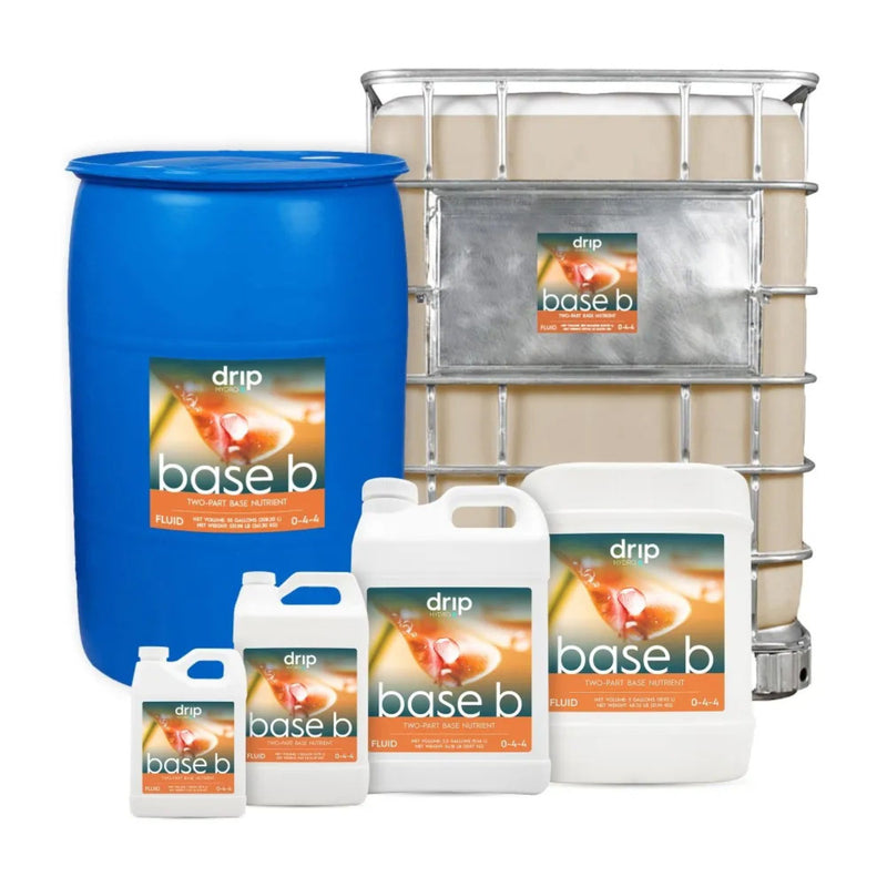 Drip Hydro Base B Two-Part Nutrient Solution Liquid Plant Fertilizer Fruiting & Flowering Plants 0-4-4