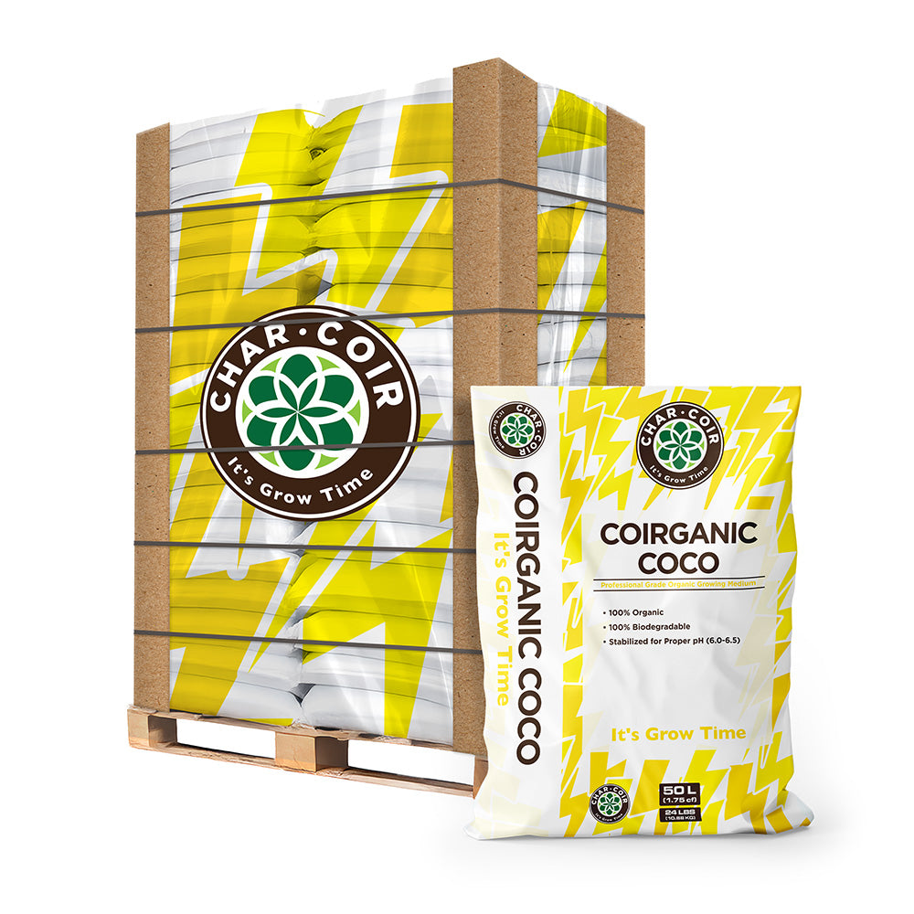 Char Coir - 24 lb. (1.75 cu. ft. ) Coirganic 100% CDFA Certified Organic Loose Coco Coir Soil Amendment Growing Medium