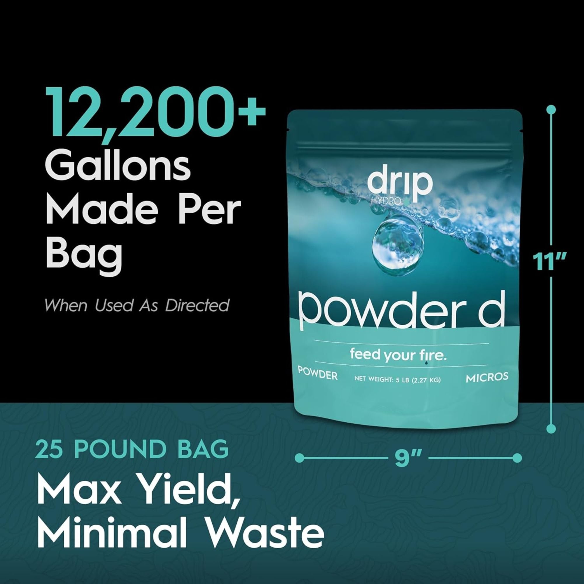 Drip Hydro 5 lb. (2.27 kg) Powder D Chelated Micronutrient Formula Fruiting & Flowering Plants Dry Plant Fertilizer 0-0-0