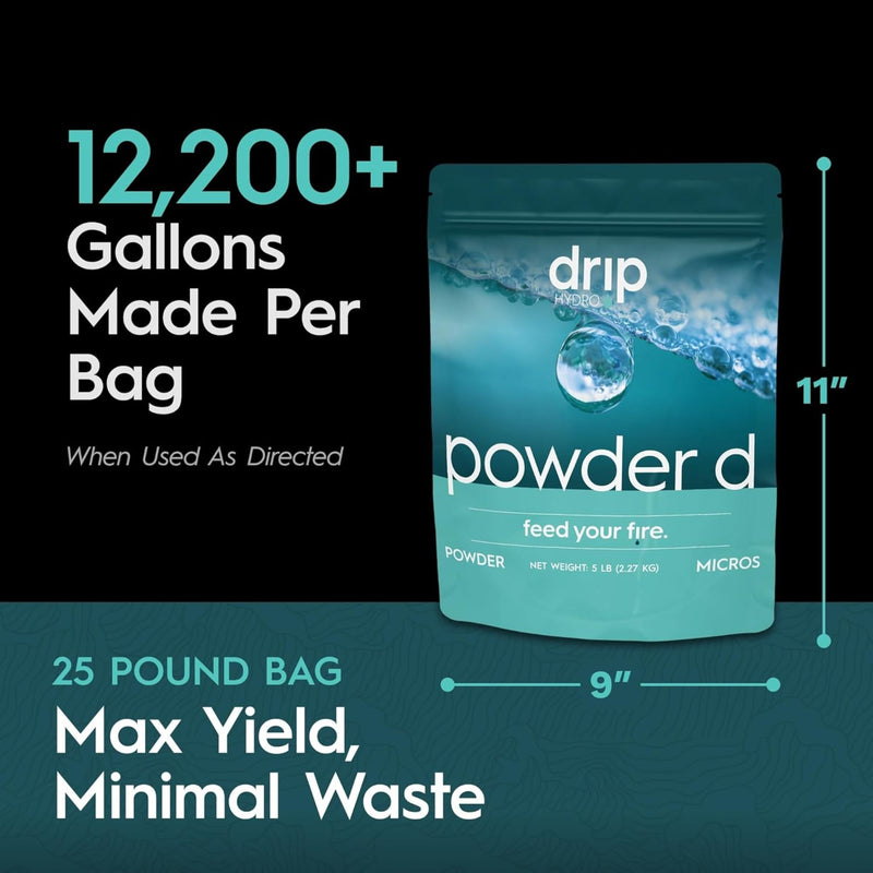 Drip Hydro 5 lb. (2.27 kg) Powder D Chelated Micronutrient Formula Fruiting & Flowering Plants Dry Plant Fertilizer 0-0-0