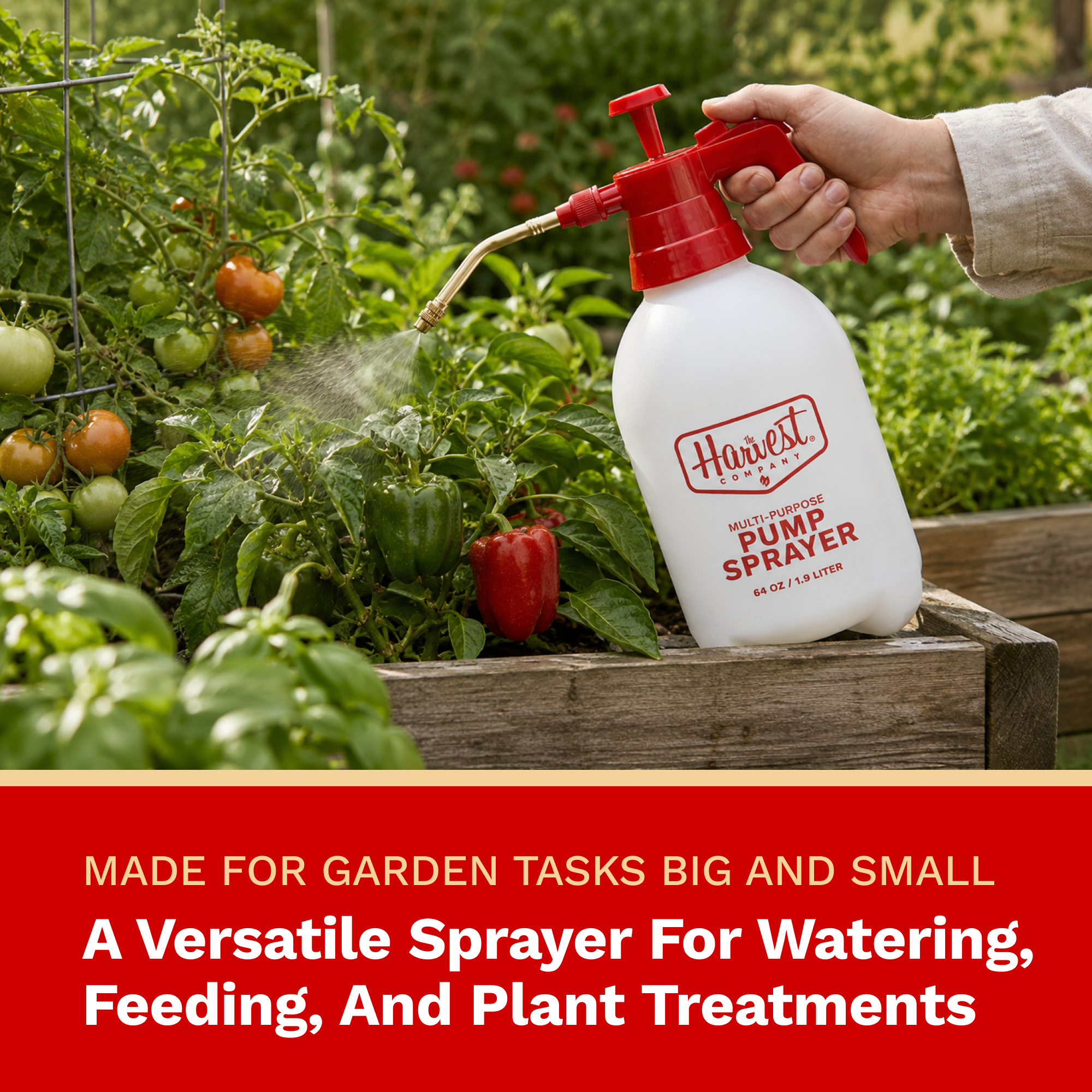 The Harvest Company 64 oz. Multi-Purpose Handheld Garden Pump Sprayer
