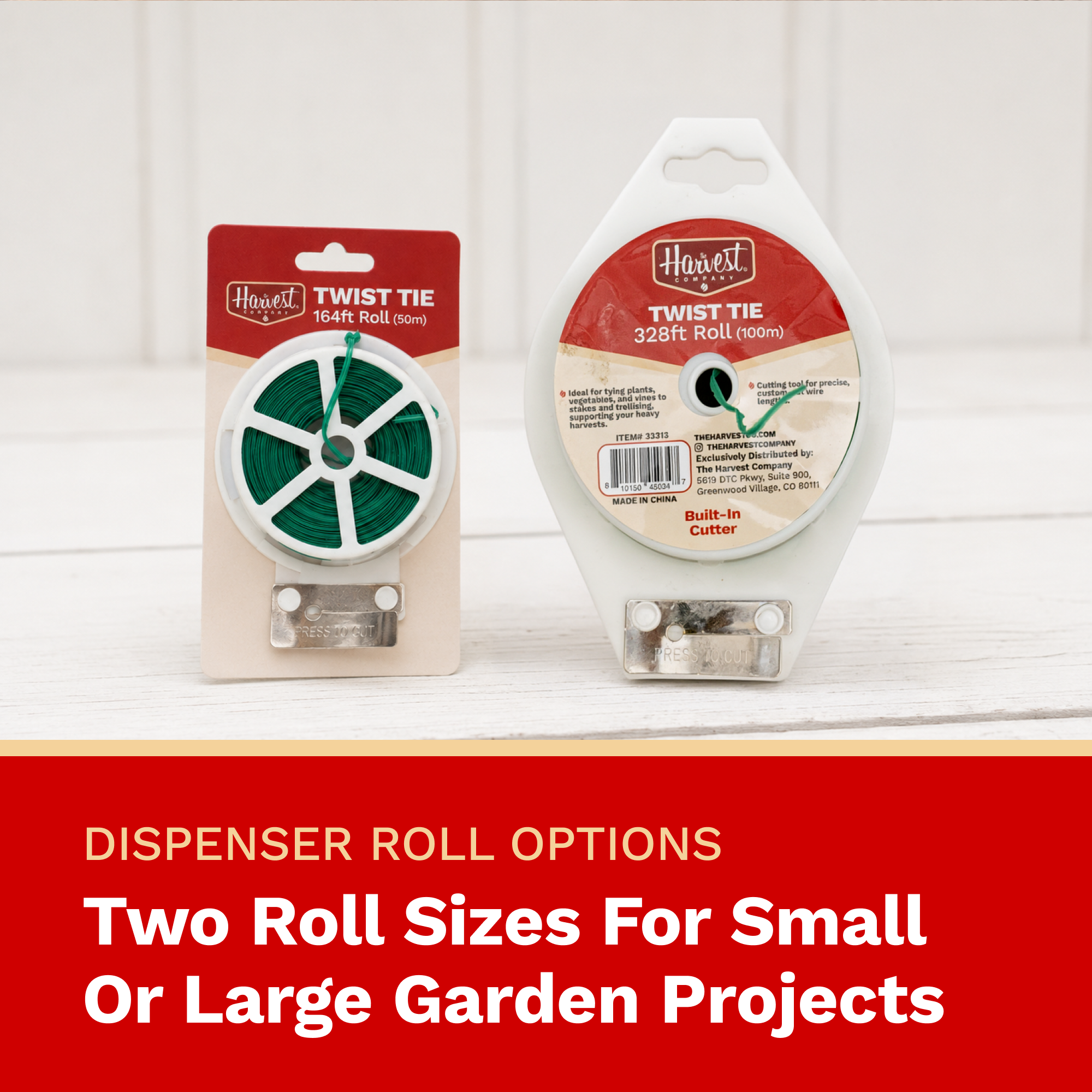 The Harvest Company Twist Tie Dispenser with Cutter