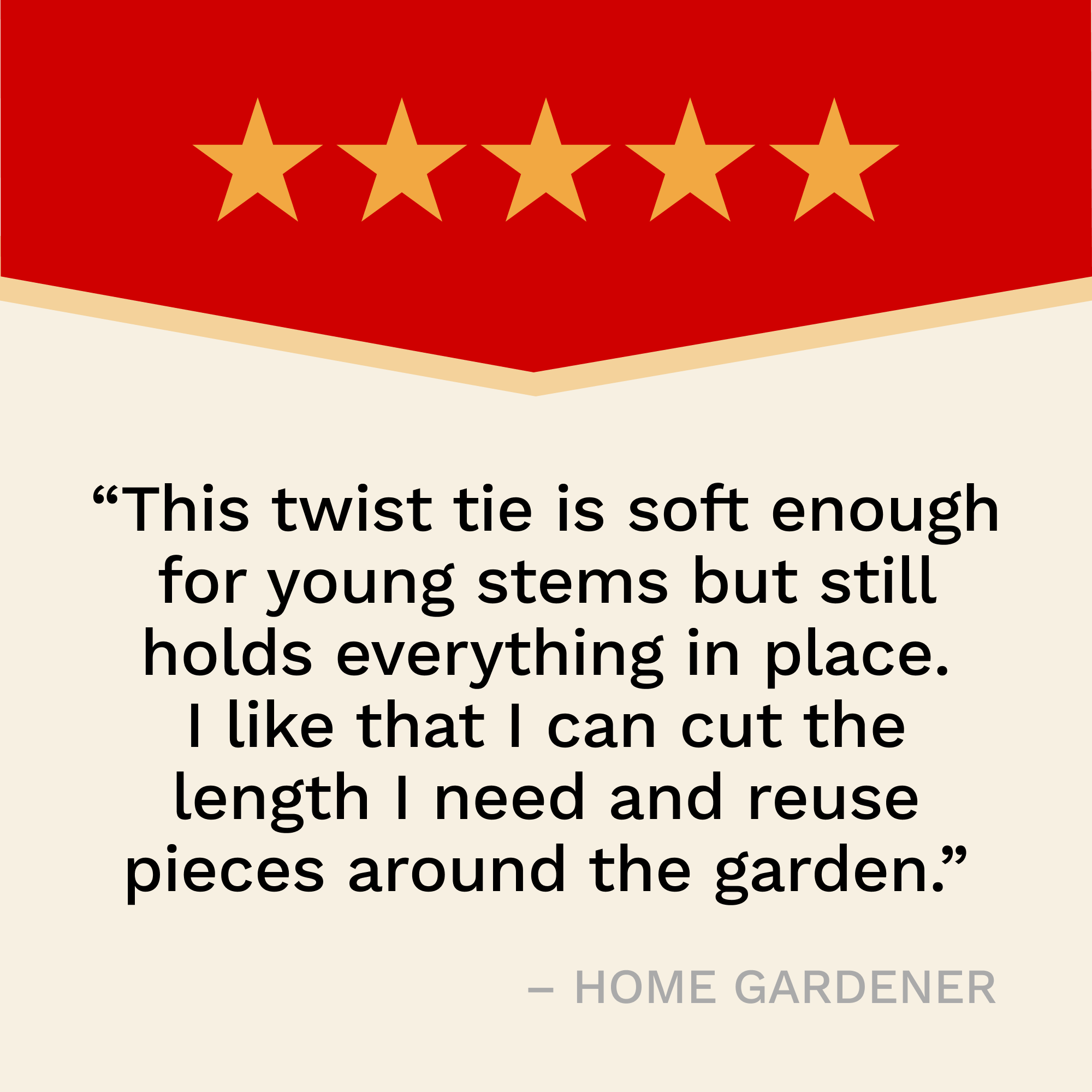 The Harvest Company Soft Foam Twist Tie-5mm Diameter / UV Resistant