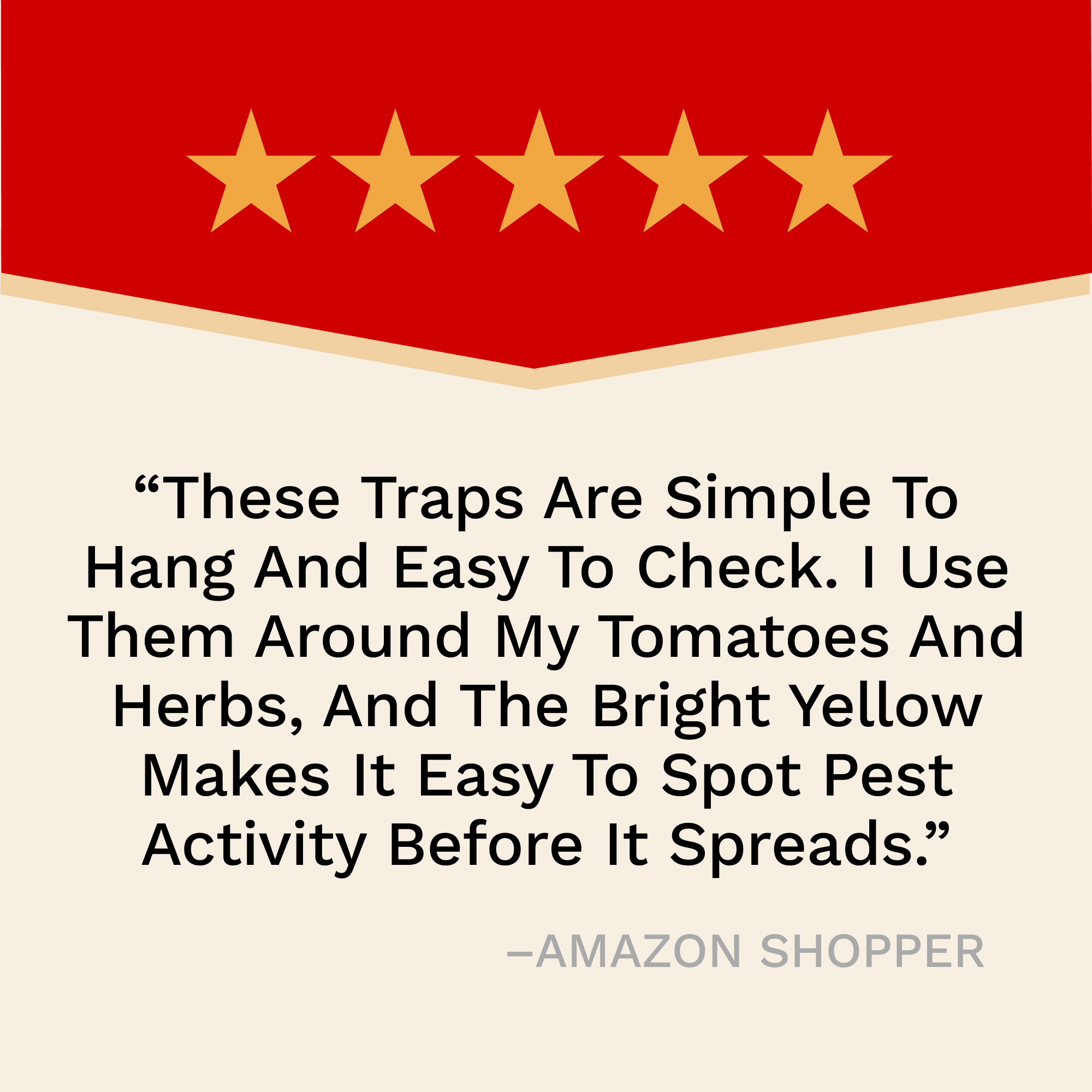 The Harvest Company Yellow Sticky Bug Traps for White Fly, Aphids, Fungus Gnats / Pull Apart Double-Sided Adhesive / 5-Count