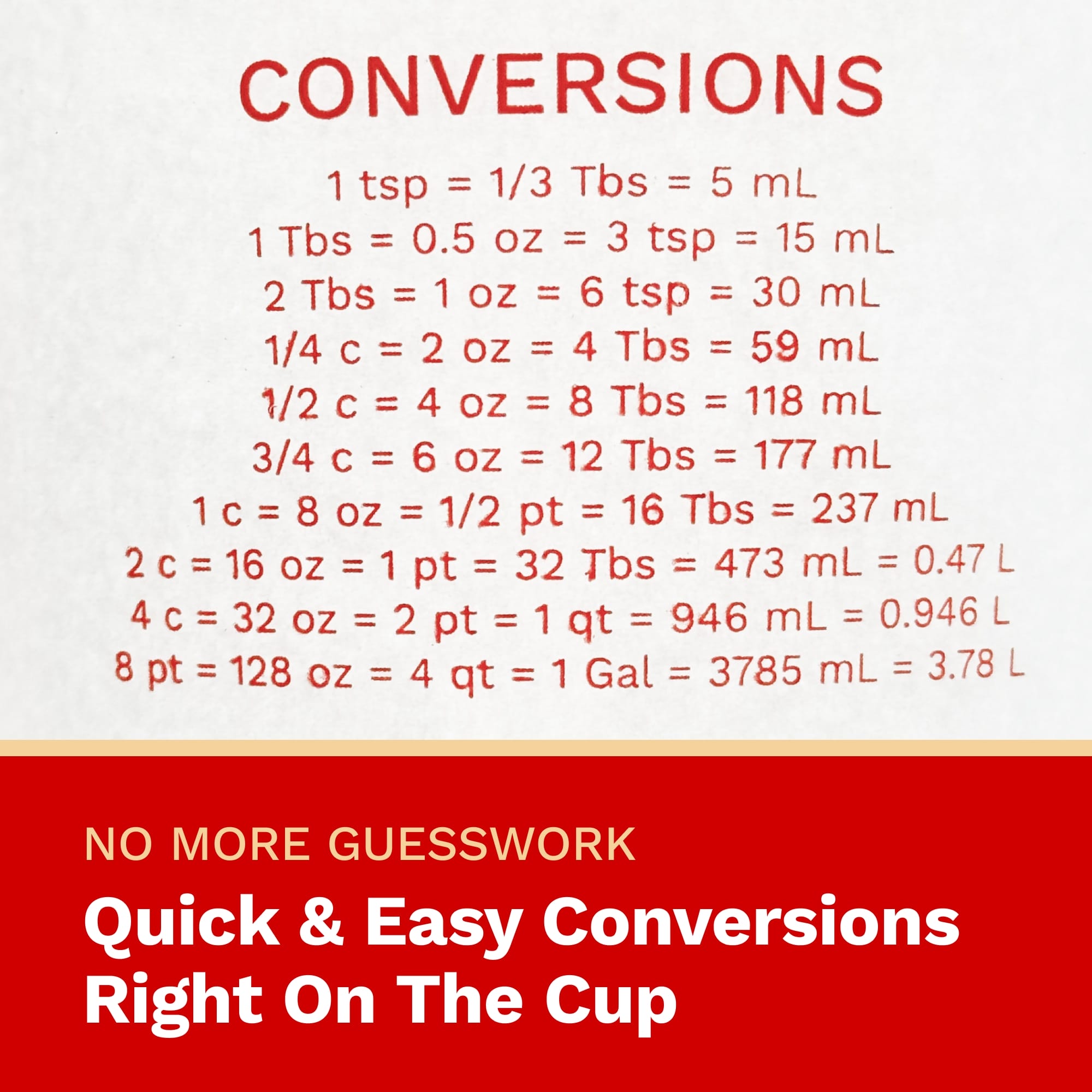 The Harvest Company Calibrated Food-Grade Measuring Cup