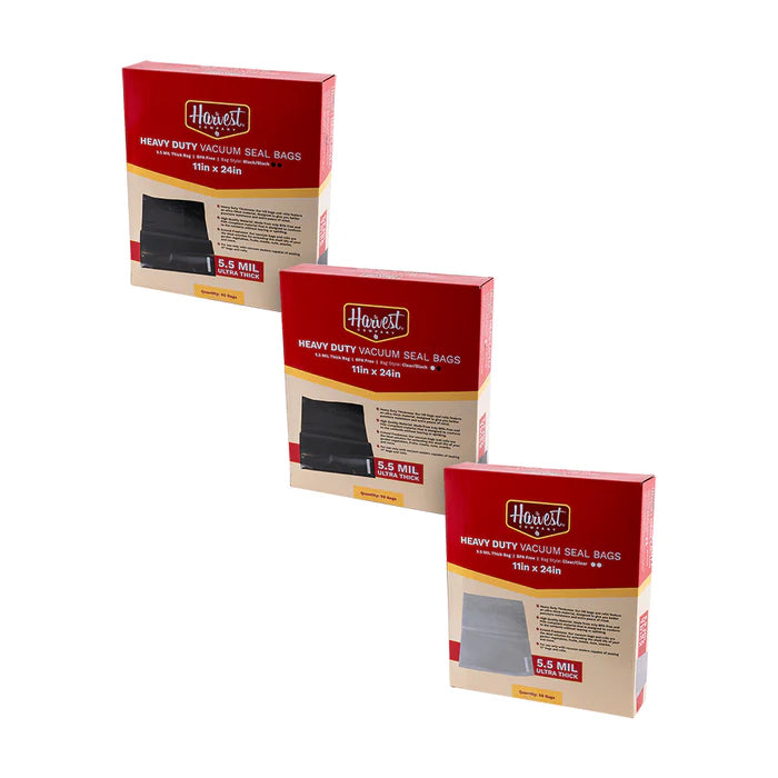 The Harvest Company HD Vacuum Seal Bags 5.5 mil - 11" x 24" - (50pcs/box)