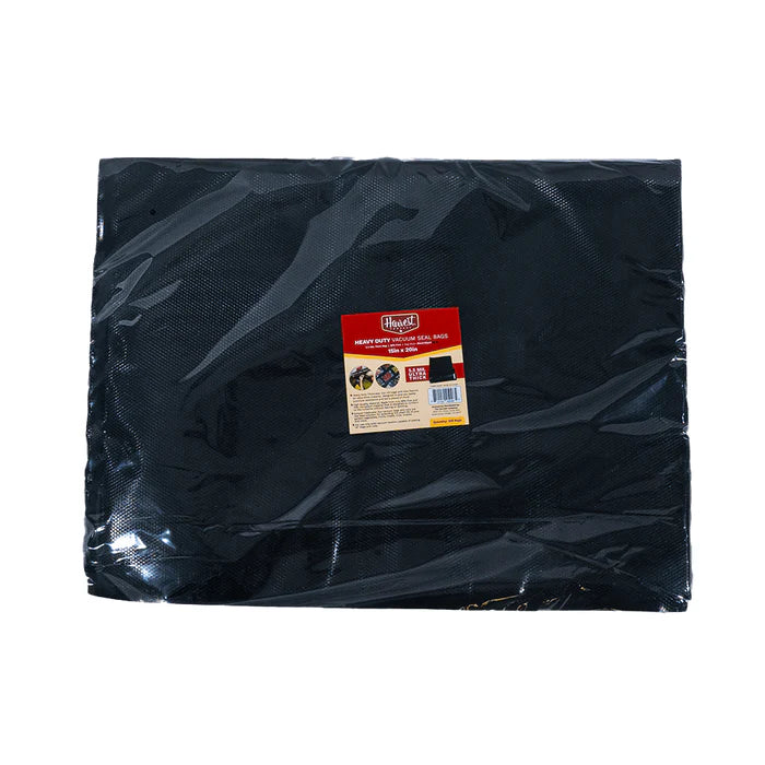 Black mesh bag with a brand label on a white background