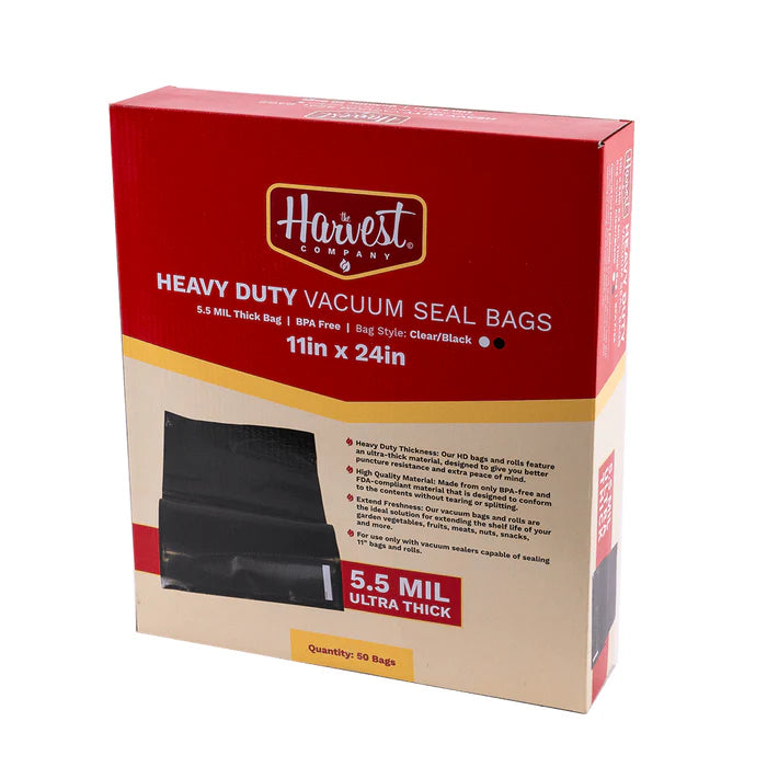 The Harvest Company 11 in x 24 in 5.5 mil Heavy Duty Precut Vacuum Seal Bags 50-Count