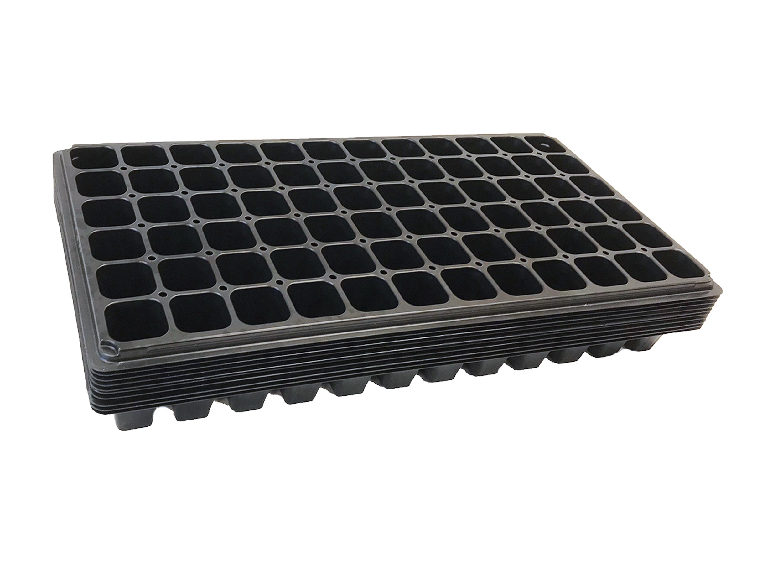 The Harvest Company 10 in. x 20 in. Black Plastic 72-Cell Garden Tray Inserts with Drain Holes Planter Accessory (Packs)