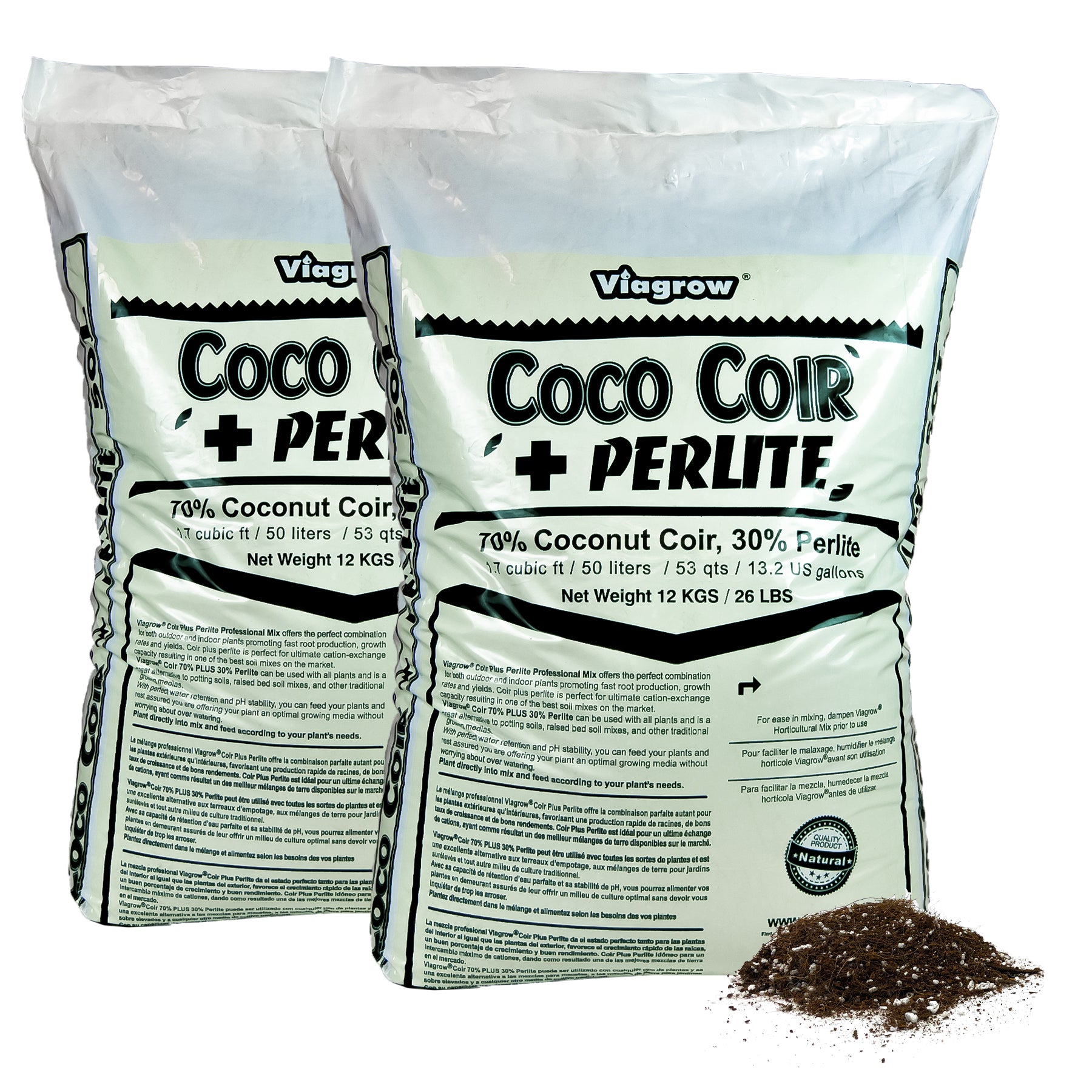 The Harvest Company 1.7 cu. ft. (50L) Coco Coir Plus Perlite Premium Grow Media (70% Coir and 30% Perlite) (Packs)