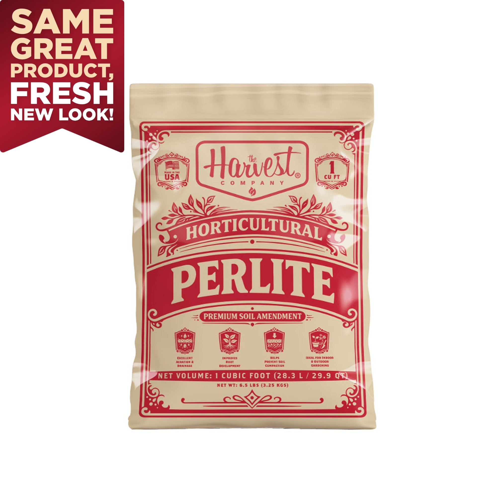 The Harvest Company Horticultural Perlite, 1 cu. ft., White Natural Soil Amendment for Potting Mix