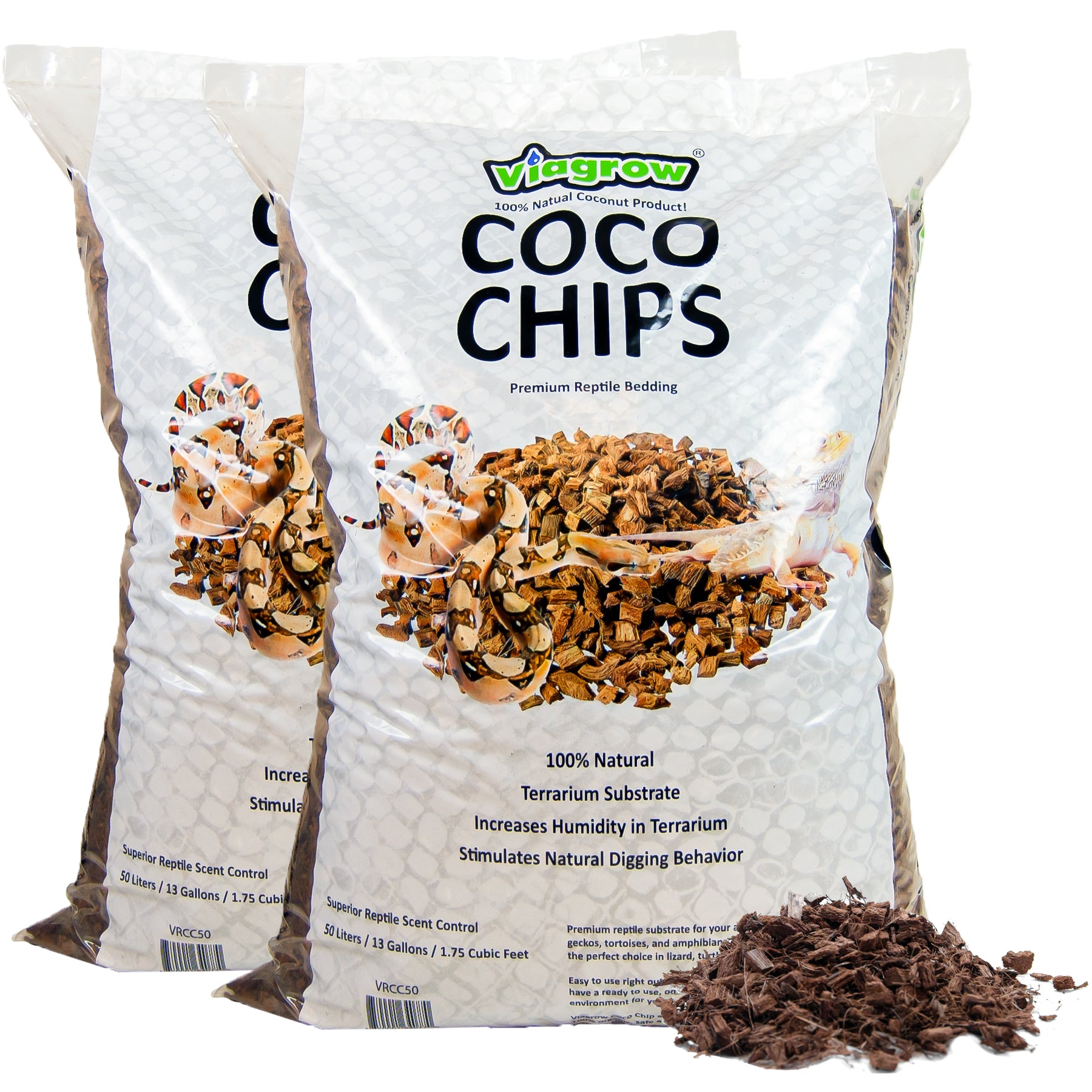 The Harvest Company 1.75 cu. ft. (50L) Coco Chips Premium Reptile Substrate (Packs)