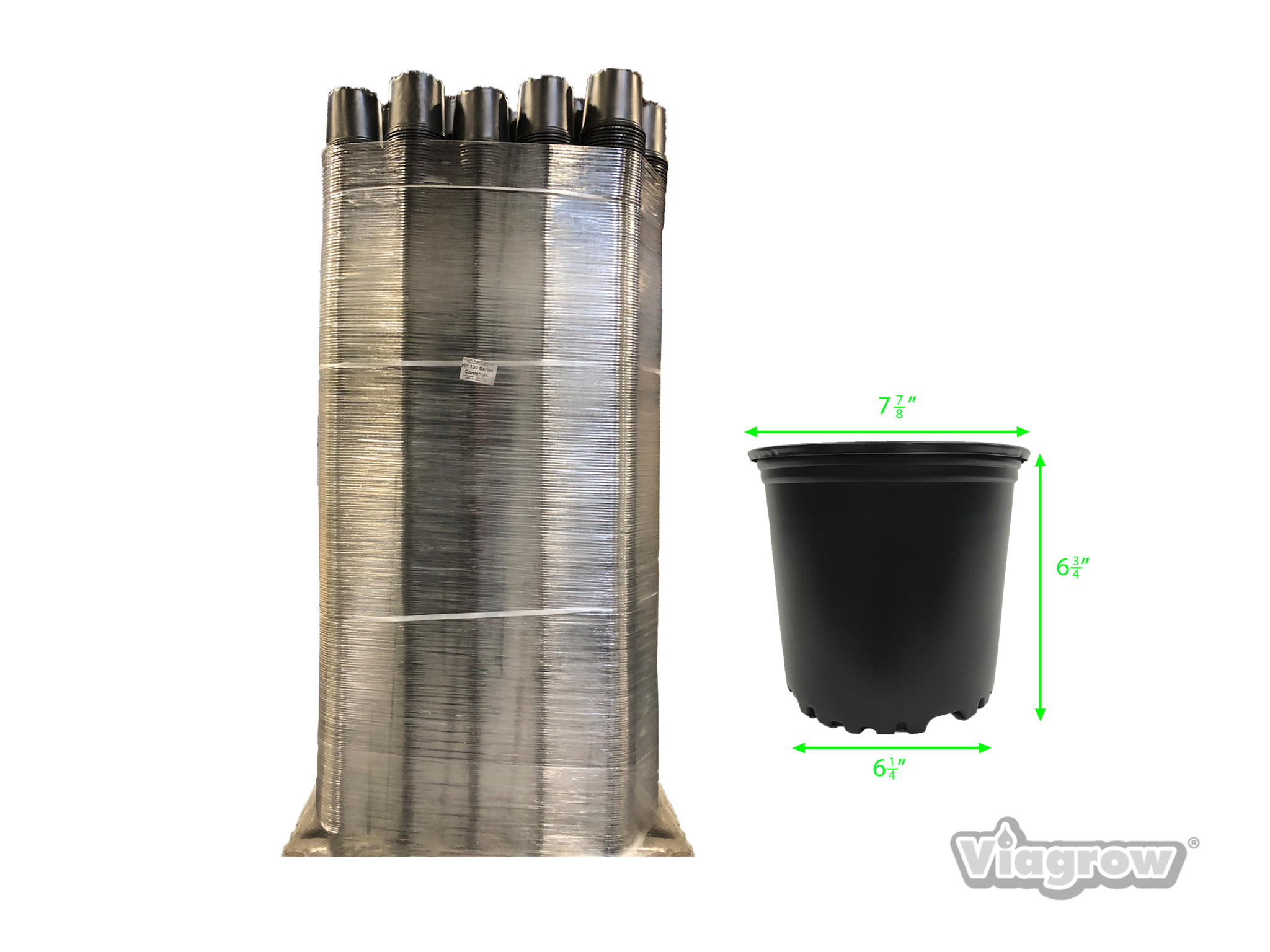 1 gallon planter pot The Harvest Company 1 gal. 7.875 in. L x 6.25 in. W x 6.75 in. H Black