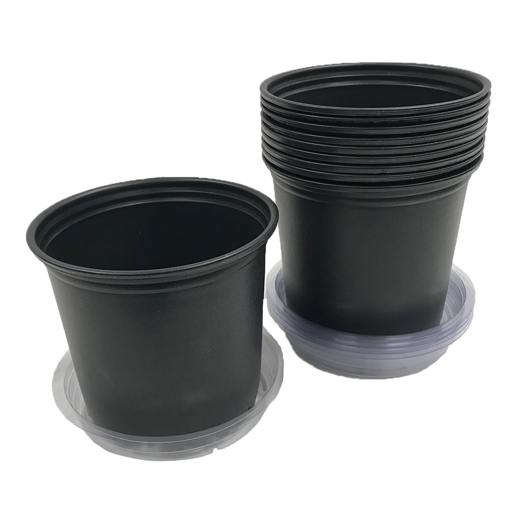1 gallon planting pots Viagrow 1 Gallon Nursery Pot with 8" Saucer – Durable Pot & Saucer Set for All Plants