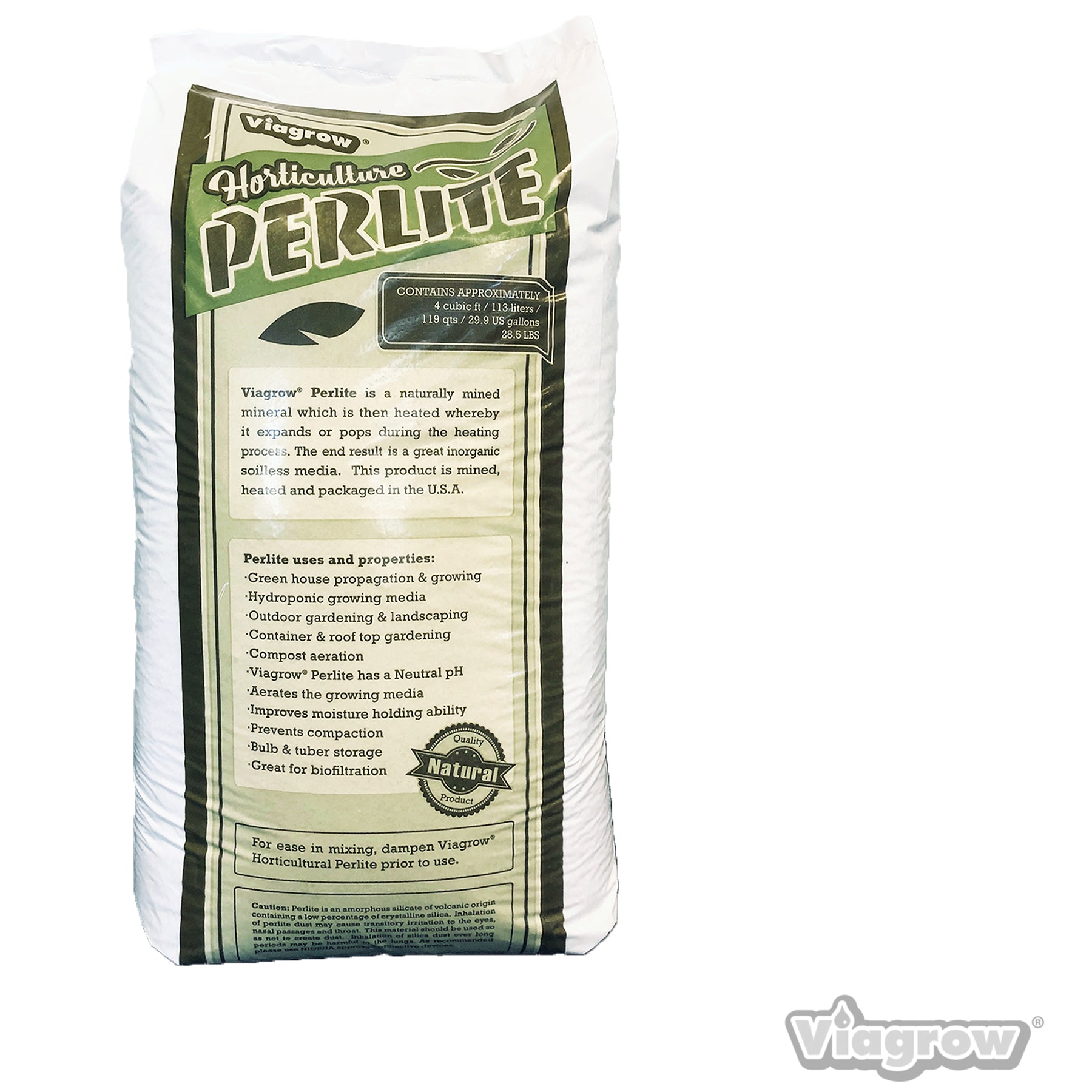 expanded horticulture perlite for greenhouse hydroponic plants 4CU. FT. Horticultural Perlite
