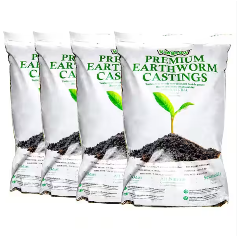 Viagrow 6 lb. Organic Premium Earthworm Castings Natural Soil Builder and Soil Amendment