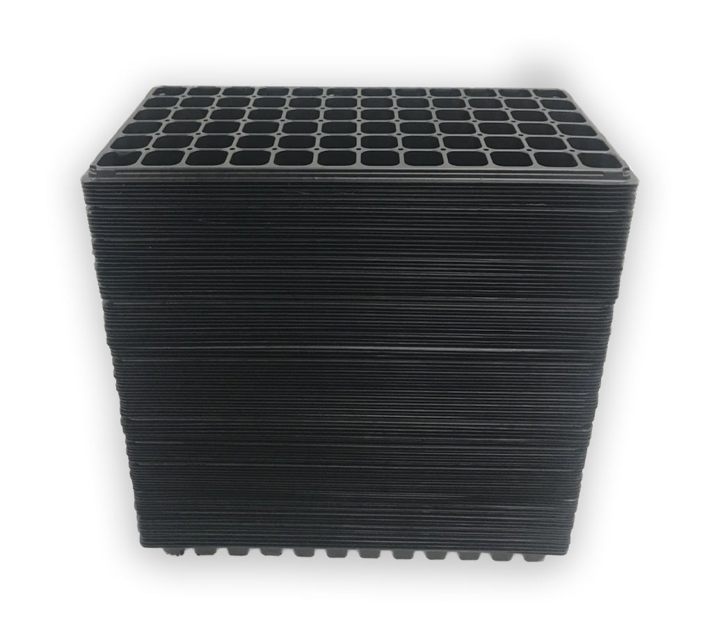 The Harvest Company 10 in. x 20 in. Black Plastic 72-Cell Garden Tray Inserts with Drain Holes Planter Accessory