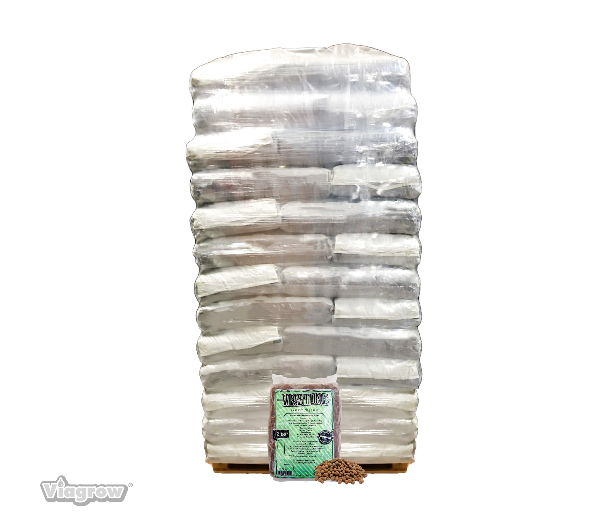 The Harvest Company 2L Expanded Clay Pebbles Round Grow Rocks Hydroponic Growing Medium
