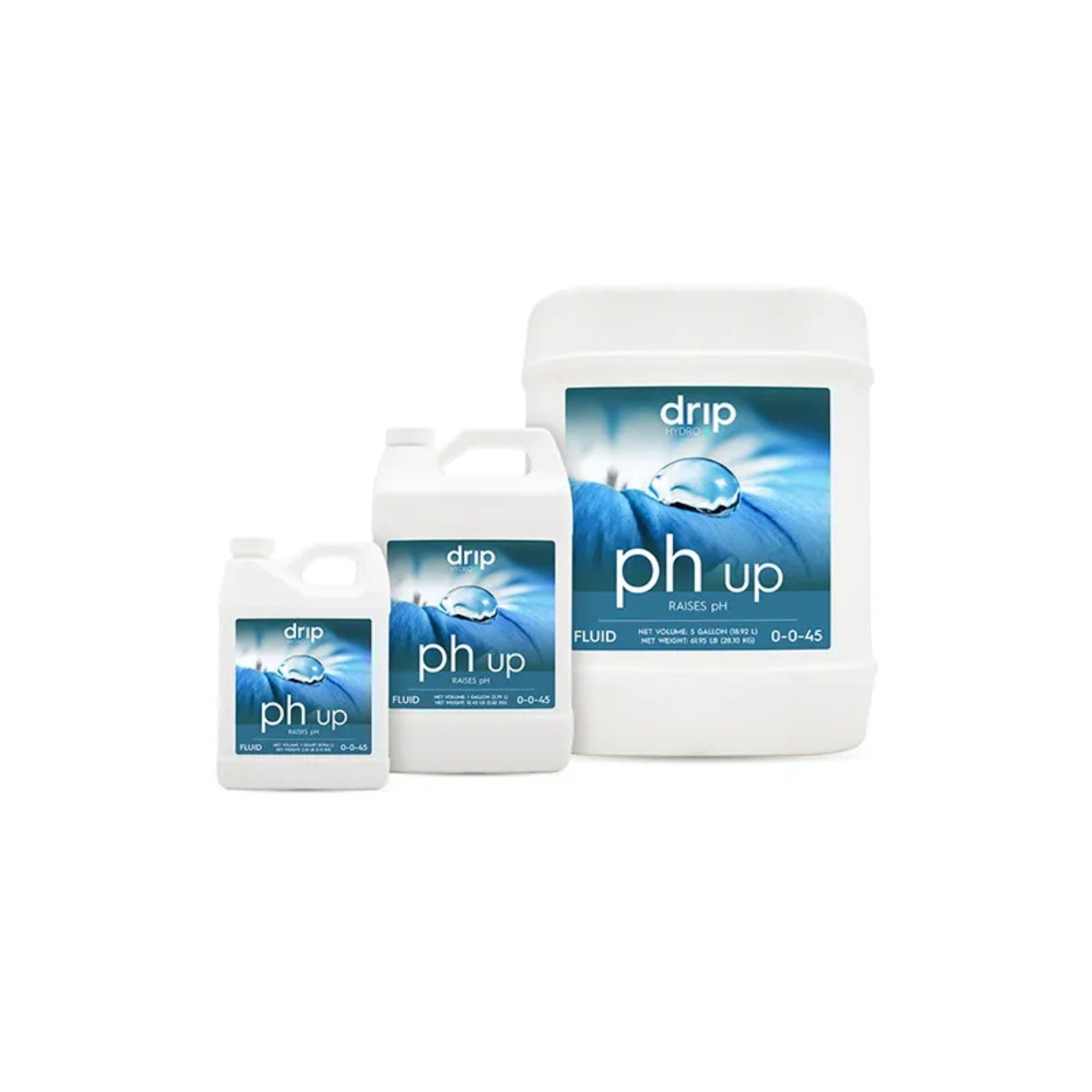 Drip Hydro pH Up pH Buffer Hydroponic Nutrient Solution, 0-0-45