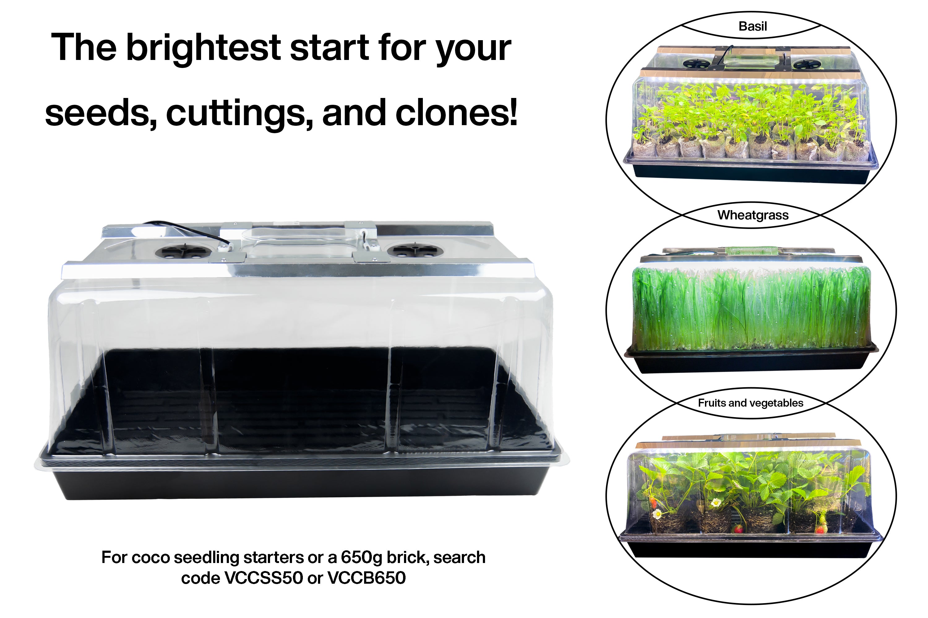 Viagrow Seedling Station Kit with LED Grow Light