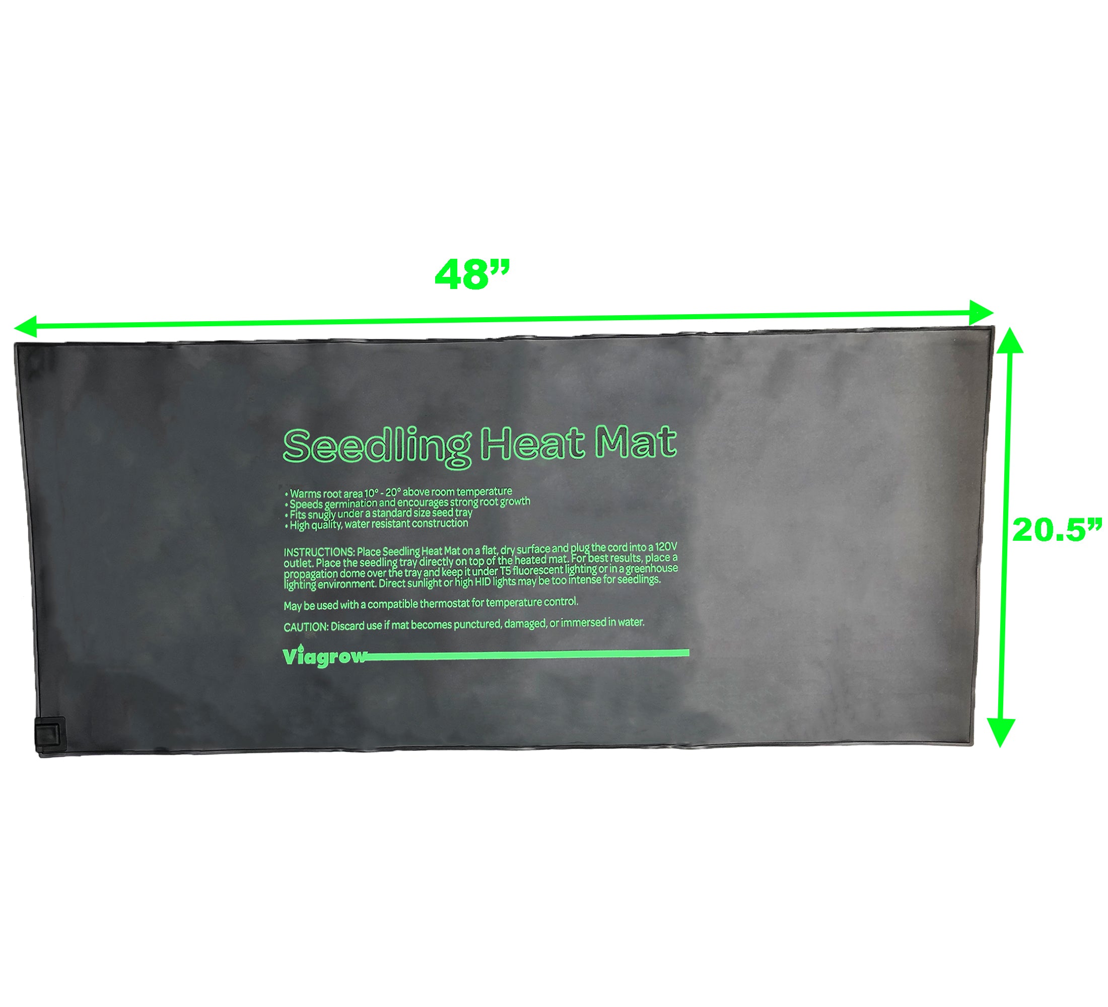 The Harvest Company Quad Tray, MET Standard Heat Mat and Thermostat, 48”20”