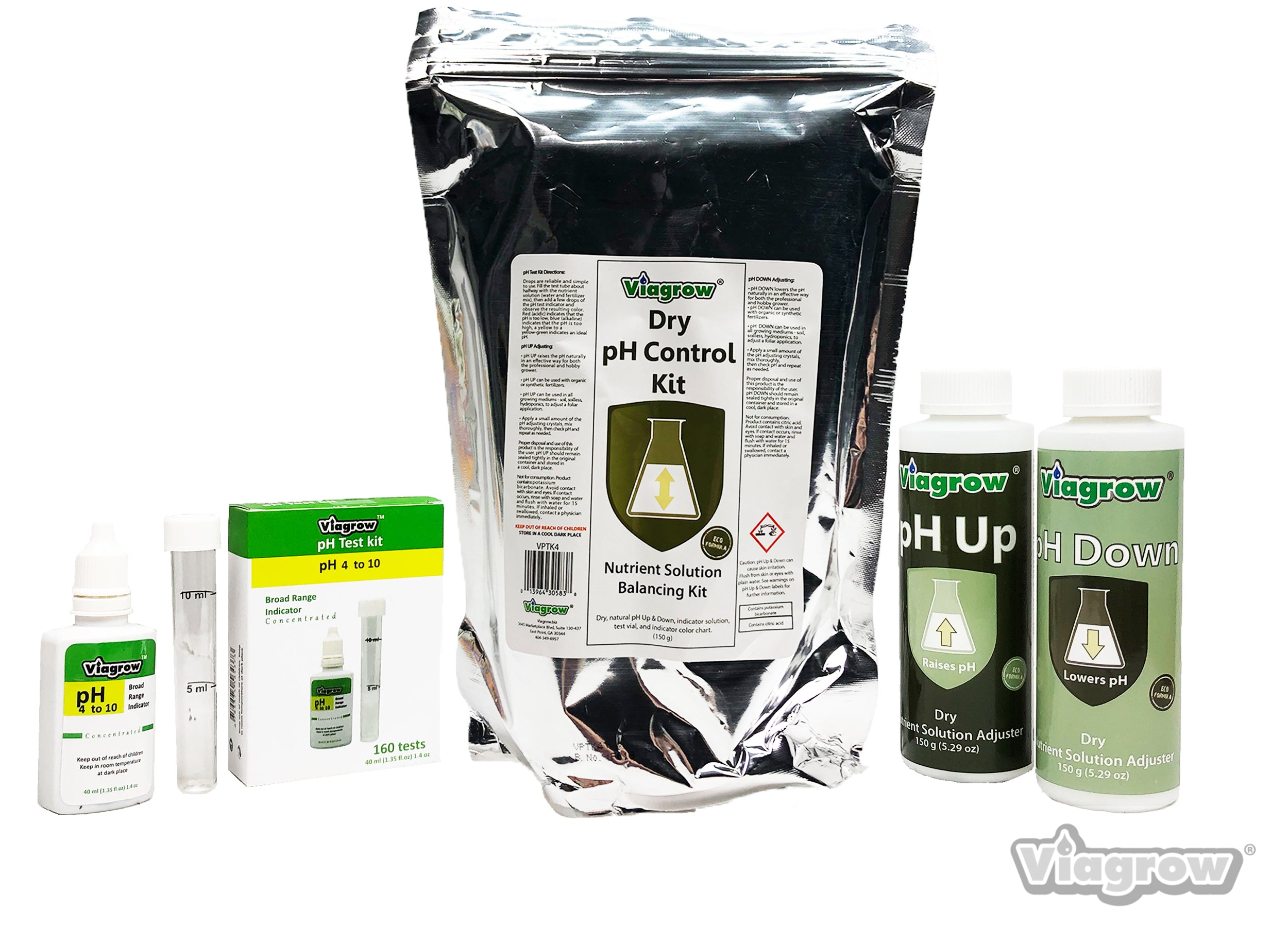 The Harvest Company pH Control Kit 1.4 oz. Organic Nutrient Solution Crystal Concentrate Application Type Tester and Adjuster 25-Case
