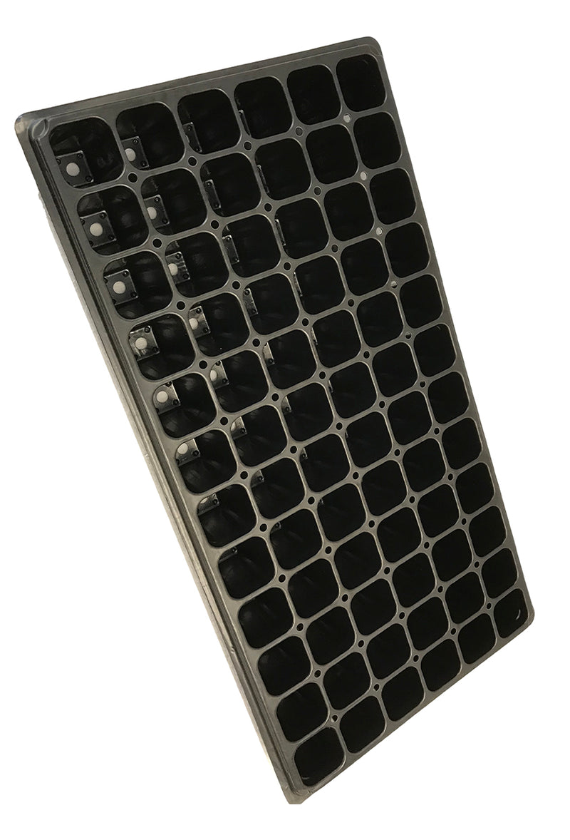 Viagrow 10 in. x 20 in. Black Plastic 72-Cell Garden Tray Inserts