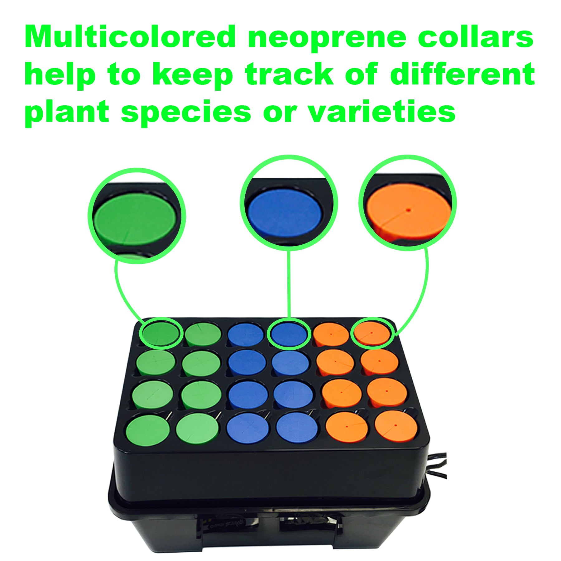 Viagrow Clone Machine 24-Site Black Plastic Round Indoor/Outdoor Aeroponic Hydroponic System