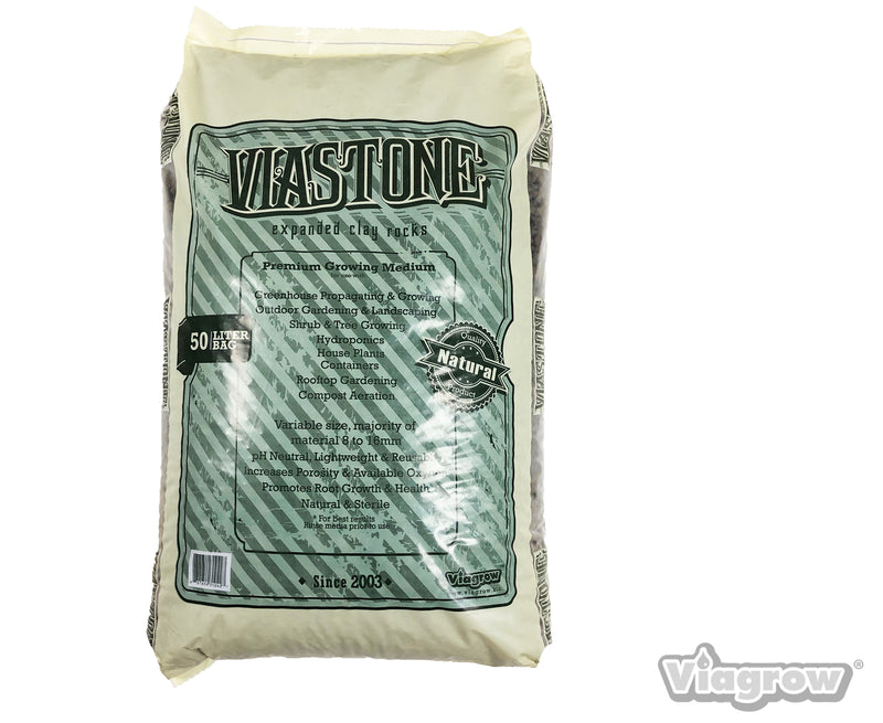 Viastone 50L Expanded Clay Pebbles Irregular Grow Rocks Hydroponic Growing Medium