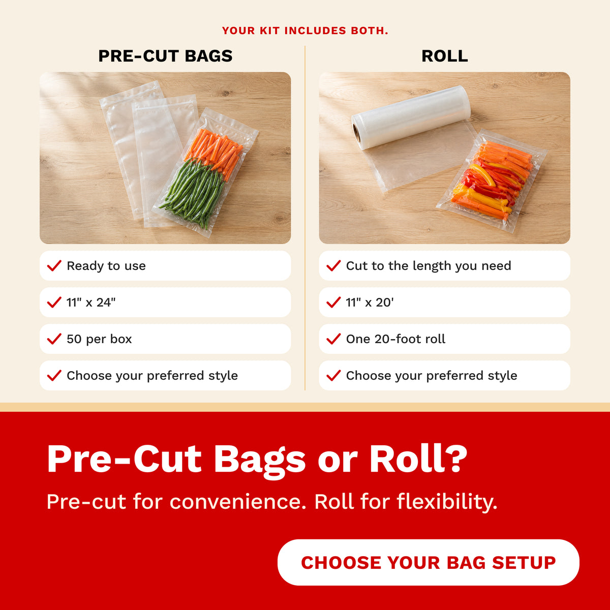 The Harvest Company Food Preservation Meal Prep Vacuum Sealer Bundle Kit