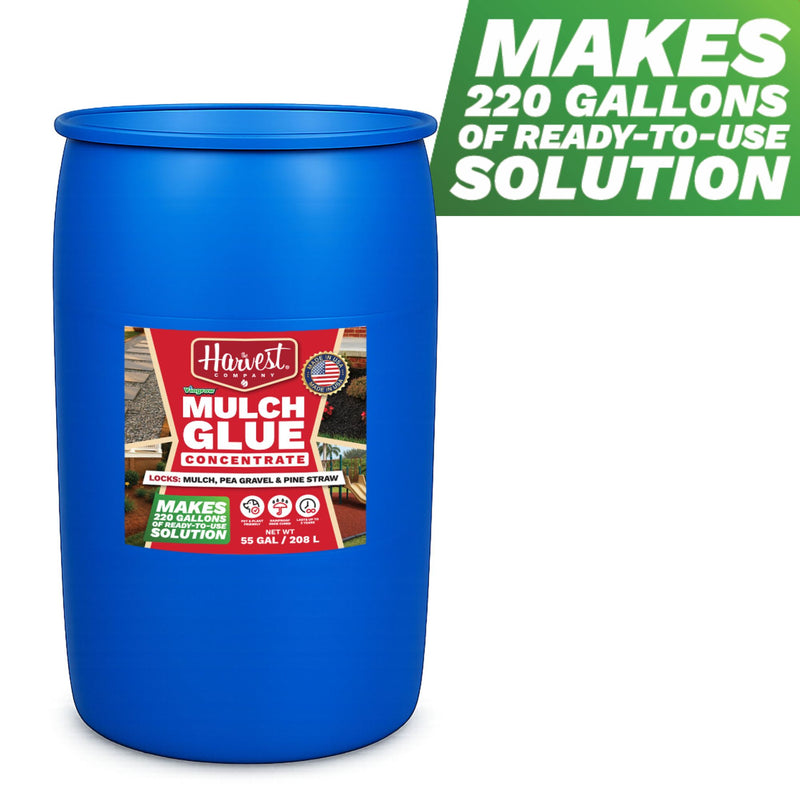The Harvest Company Mulch Glue 55 Gal / Makes 220 Gal / Covers Approx. 110,000 Sq. Ft. (VLMG55GAL)