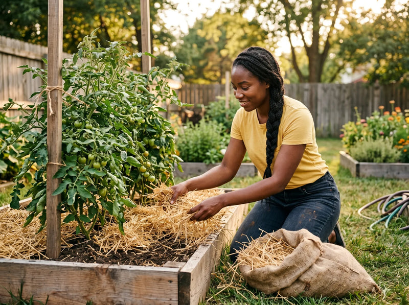 Deep and infrequent, mulched all season.
