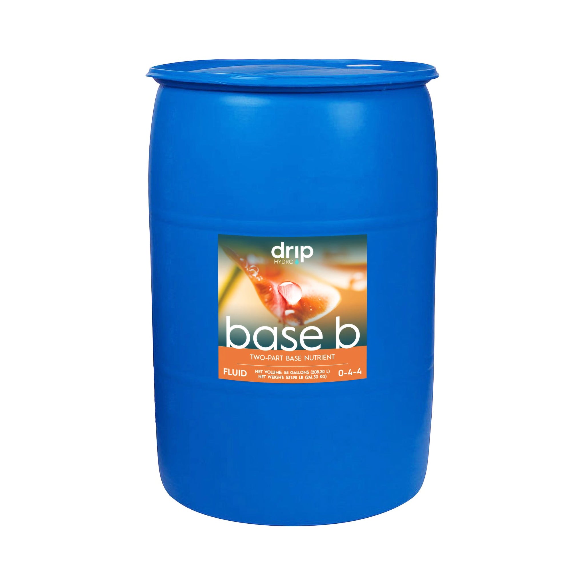 Drip Hydro Base B Two-Part Nutrient Solution Liquid Plant Fertilizer Fruiting & Flowering Plants 0-4-4