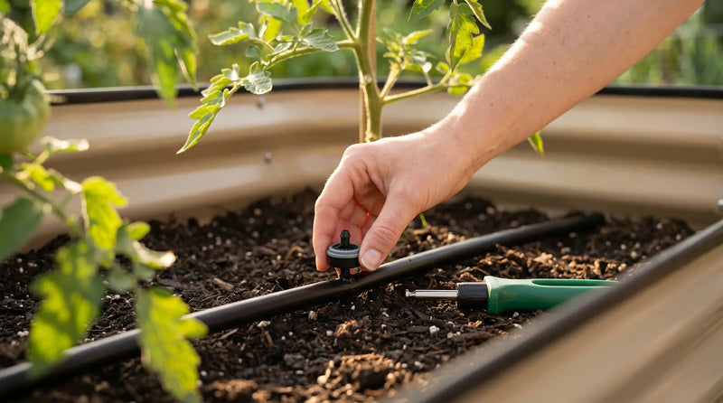 Place drippers at each plant