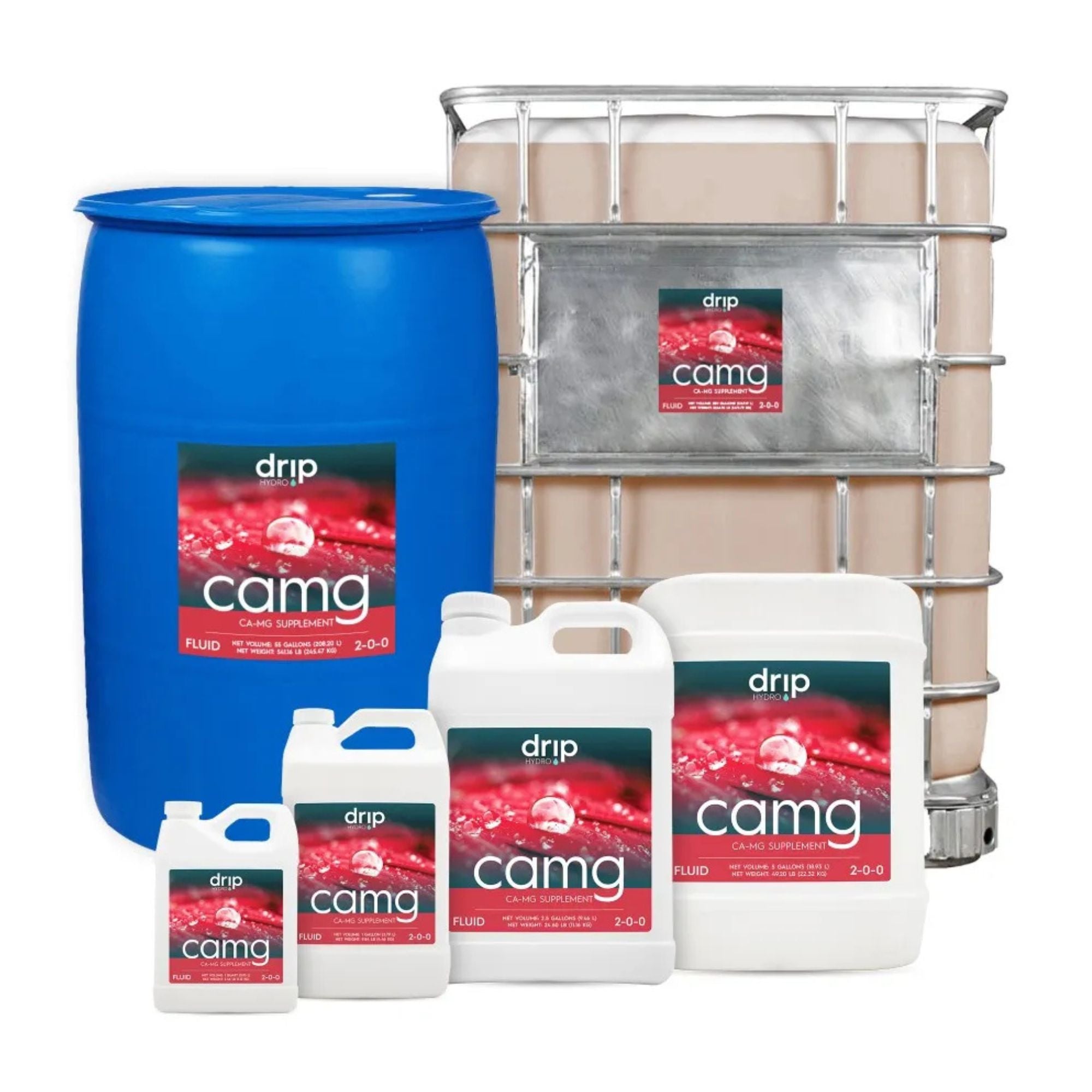 Drip Hydro CaMg Calcium & Magnesium Supplement Liquid Plant Fertilizer Fruiting & Flowering Plants 2-0-0
