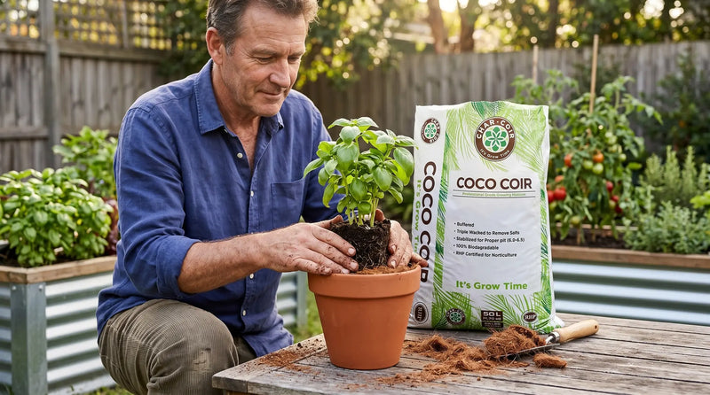 Coconut coir.