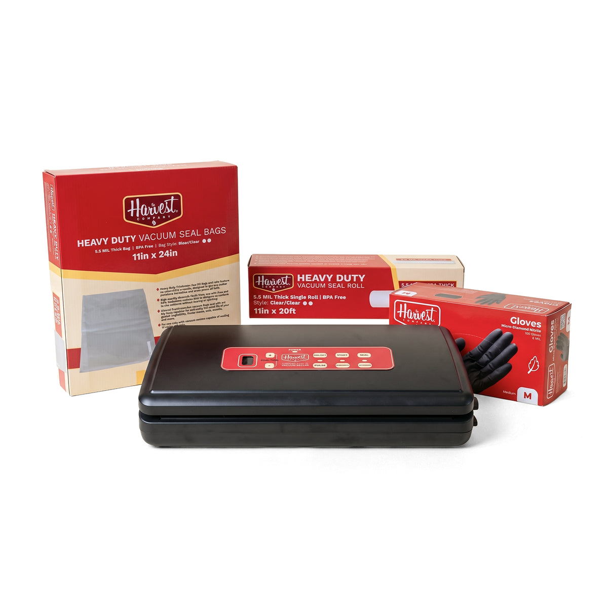 The Harvest Company Food Preservation Meal Prep Vacuum Sealer Bundle Kit