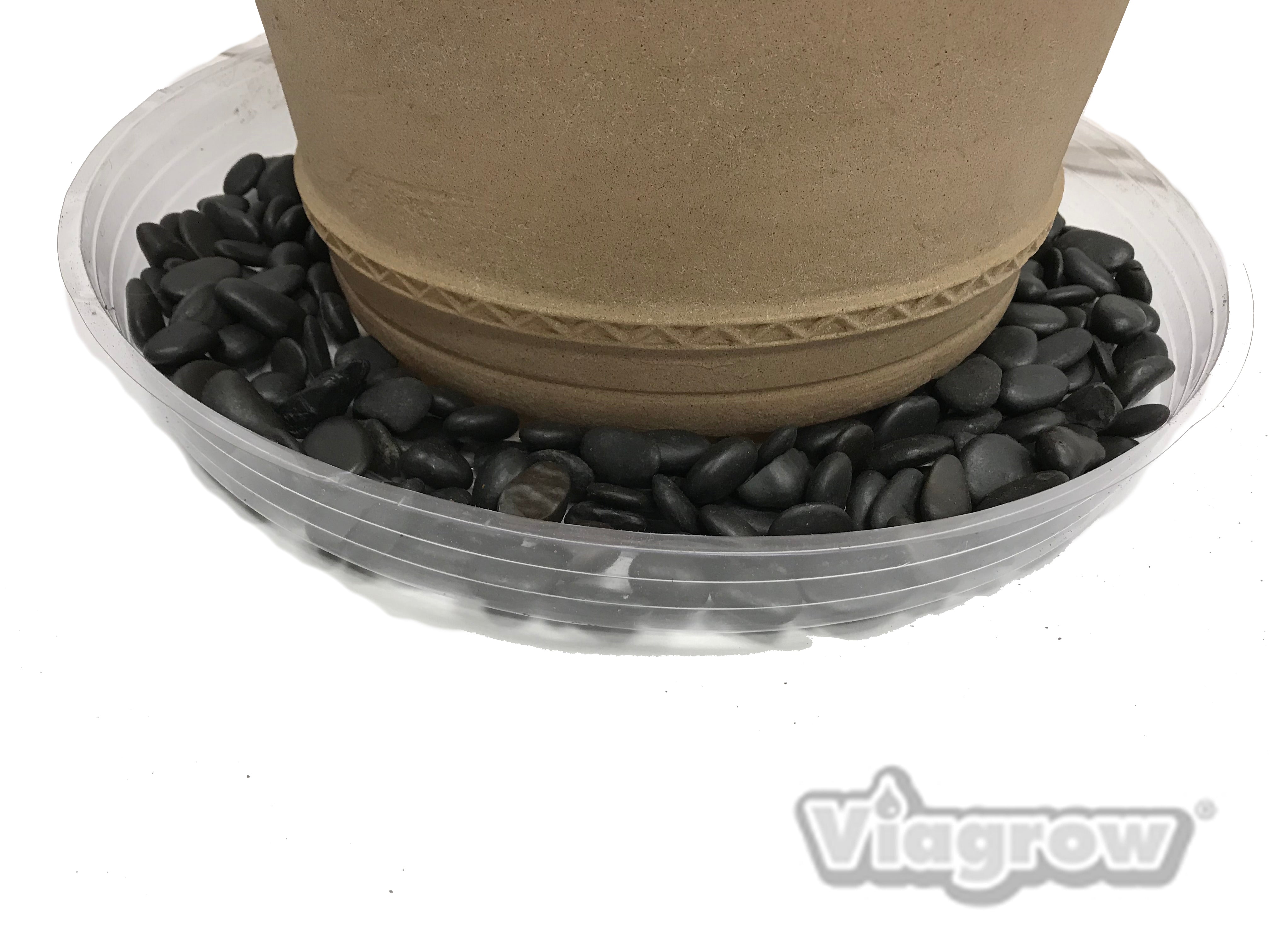 The Harvest Company Clear Plastic Round Saucer Waterproof Indoor/Outdoor Tray for Planters and Pots (Pack)