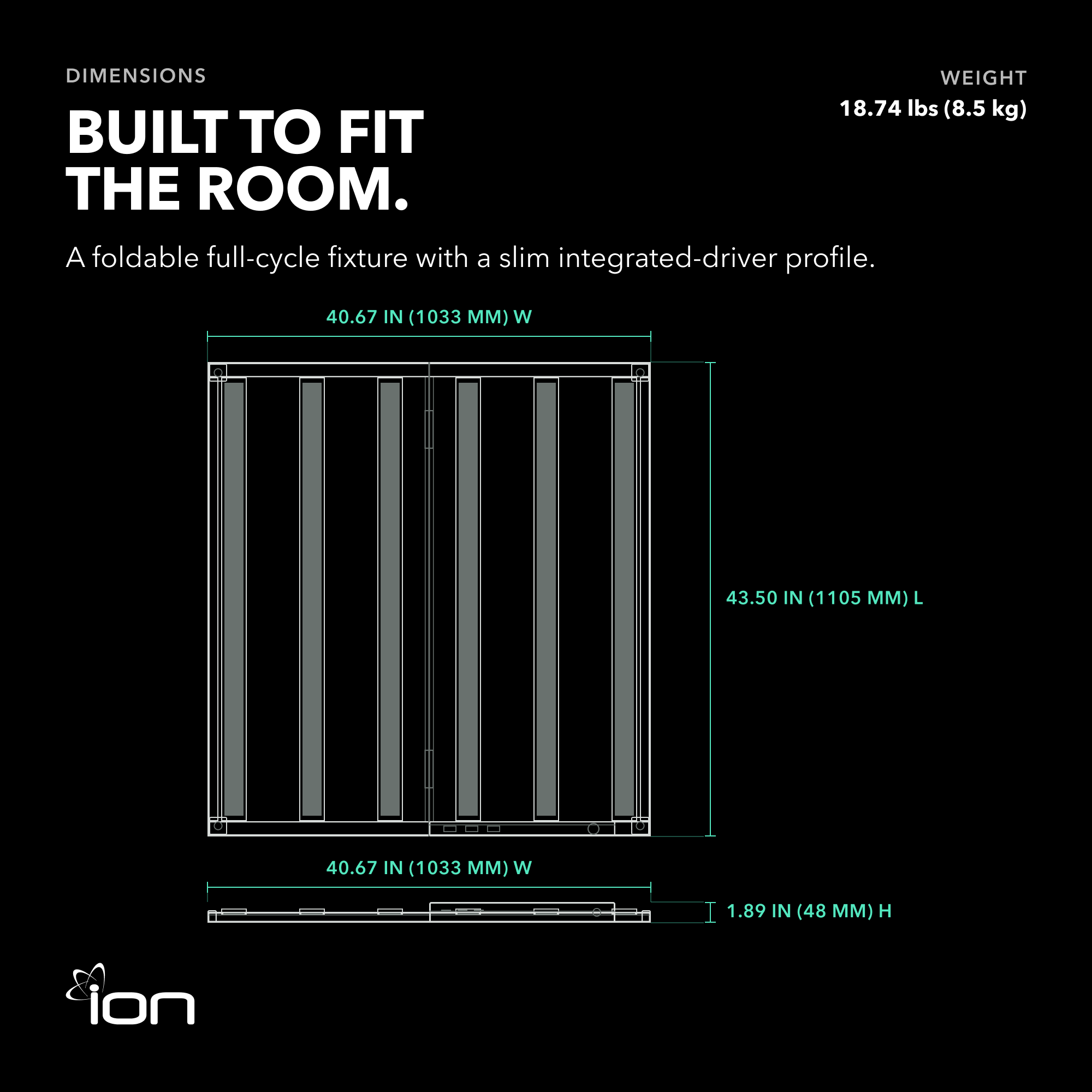 ION 720W LED Grow Light, Full Spectrum for All Growth Stages, Waterproof