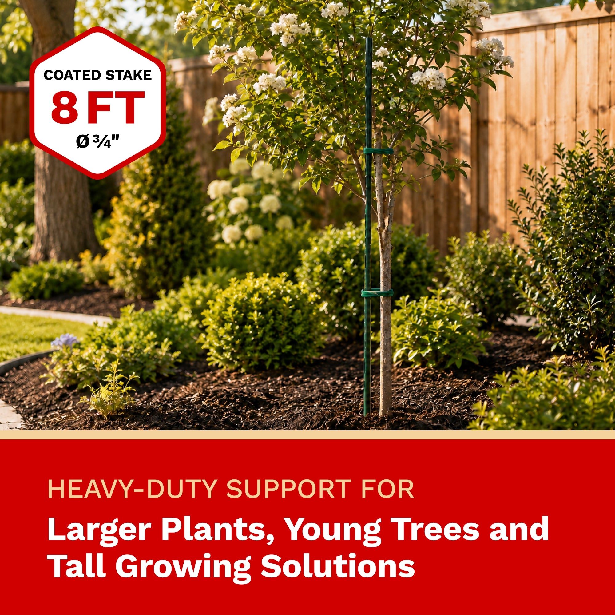 The Harvest Company Coated Steel Stake 8 ft - 3/4" Diameter (10-Bundle)