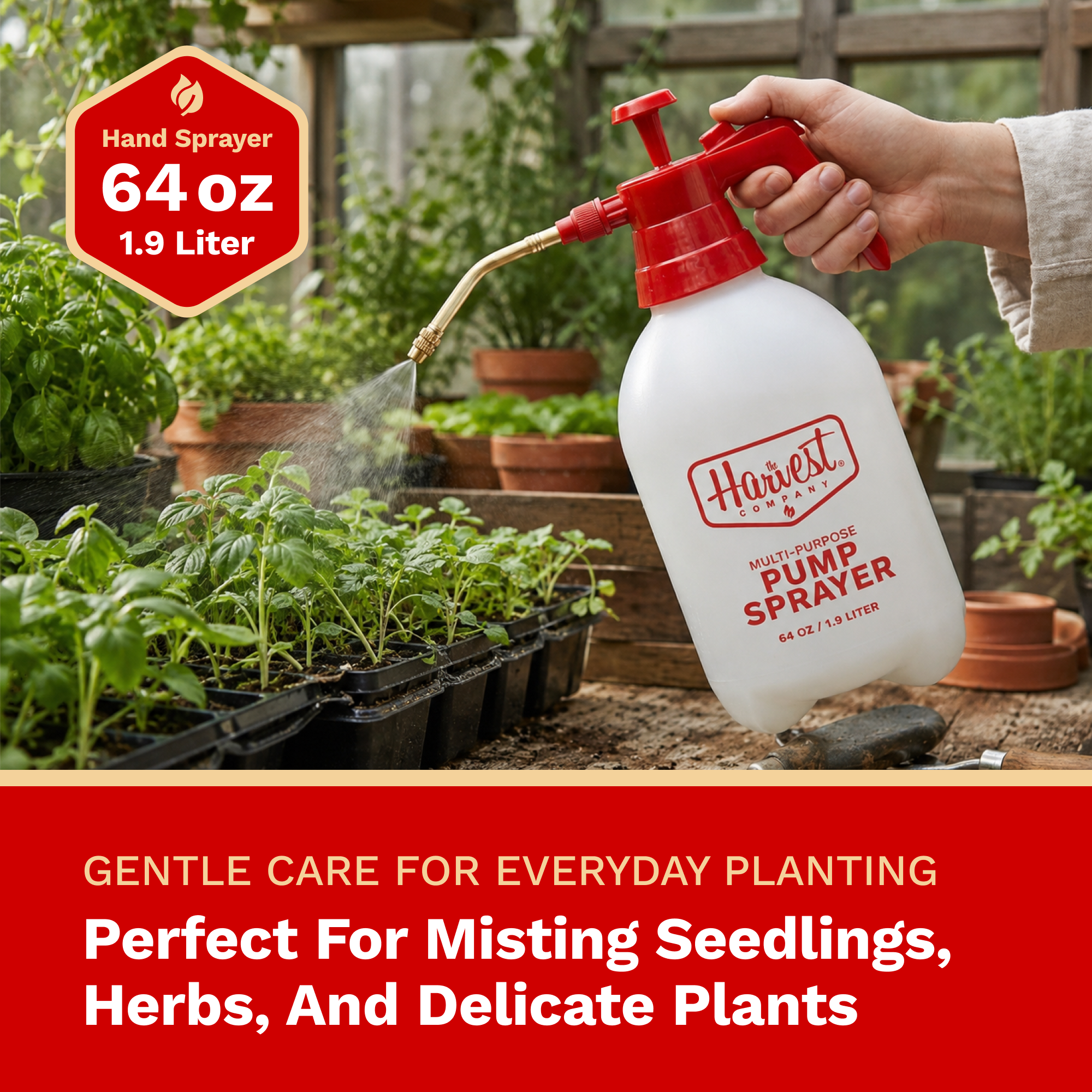 The Harvest Company 64 oz. Multi-Purpose Handheld Garden Pump Sprayer