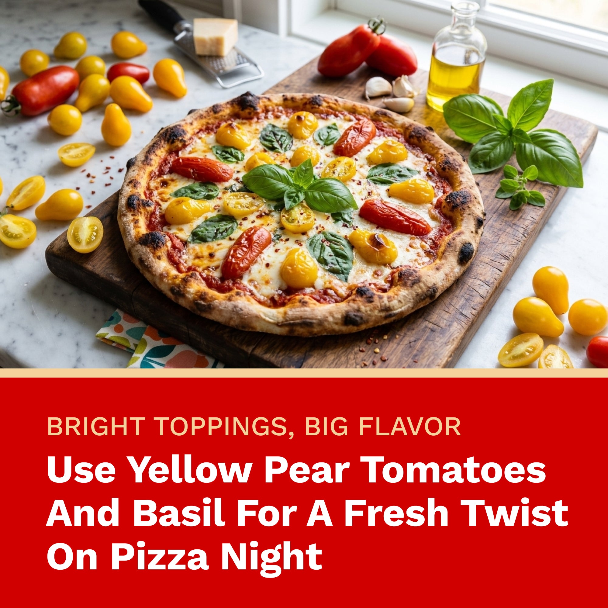 The Harvest Company Pizza Garden Seed Starting Kit | Organic Herb & Tomato Seeds with Humidity Dome, Heavy-Duty Tray & Char Coir Coco Coin Insert